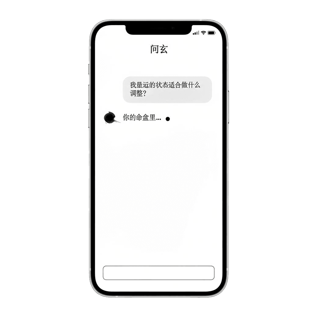 AskXuan chat screen inside an iPhone mockup